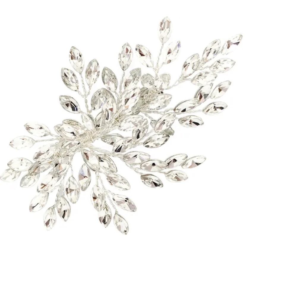 BRIDES & HAIRPINS Sahara Crystal Leaf Bendable Hair Clip